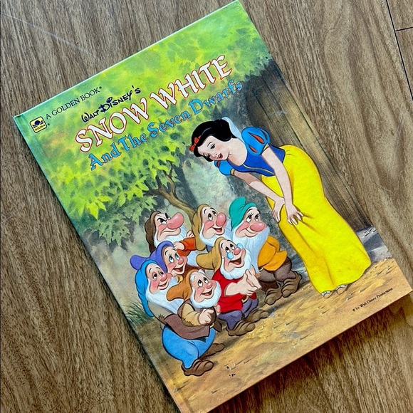 Disney Other - Vintage 80s Snow White and the Seven Dwarfs Walt Disney A Golden Book Hardback